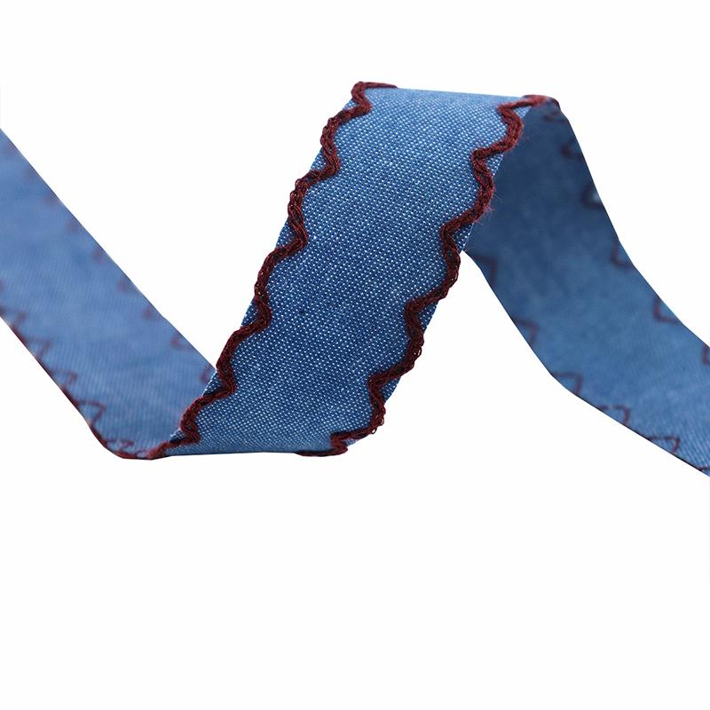 2 м Джинсовая лента с аккуратными краями для DIY, легко режется, винтажная ткань, прочные аксессуары, прочная, с крючками, гибкая