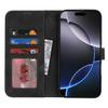 For iPhone 16 Pro Max Wallet Case Double Folded Edge Skin Touch PU Leather Flip Phone Cover