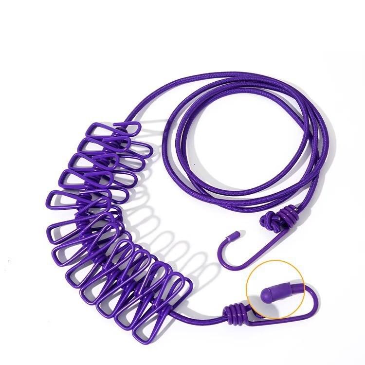 Портативная ветрозащитная дорожная бельевая веревка для использования в помещении и на улице