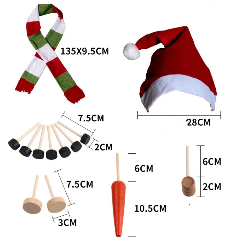 Scarf Snowman Dressing Making Kit Carrot Noses Christmas Snowman Kit Winter