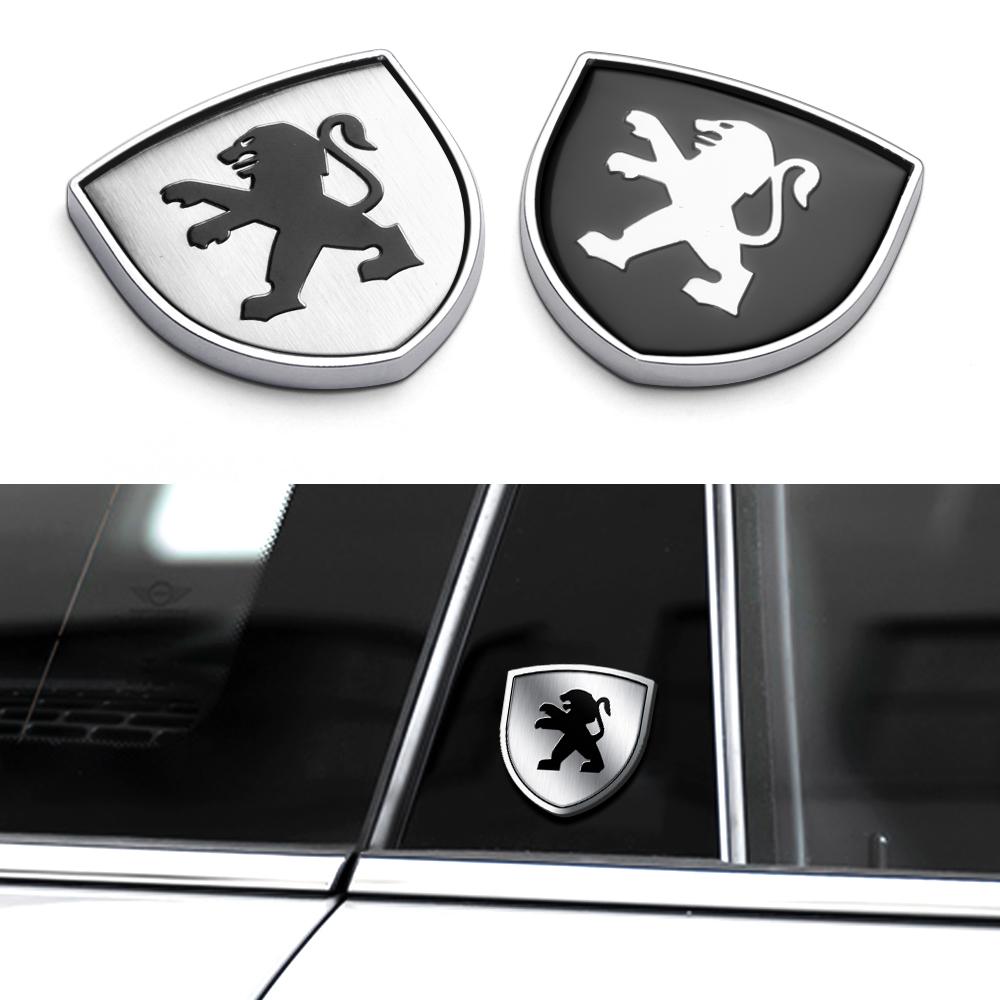 1pcs 3D Metal Badges Car Trunk Body Window Side Fender Sticker Decoration For Peugeot 3008 5008 4008 206 308 307 208 407 406