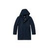 Mid-Length Hooded Solid Color Zipper Windbreaker Men Outerwear Deep-Sapphire-Blue A1OLF433