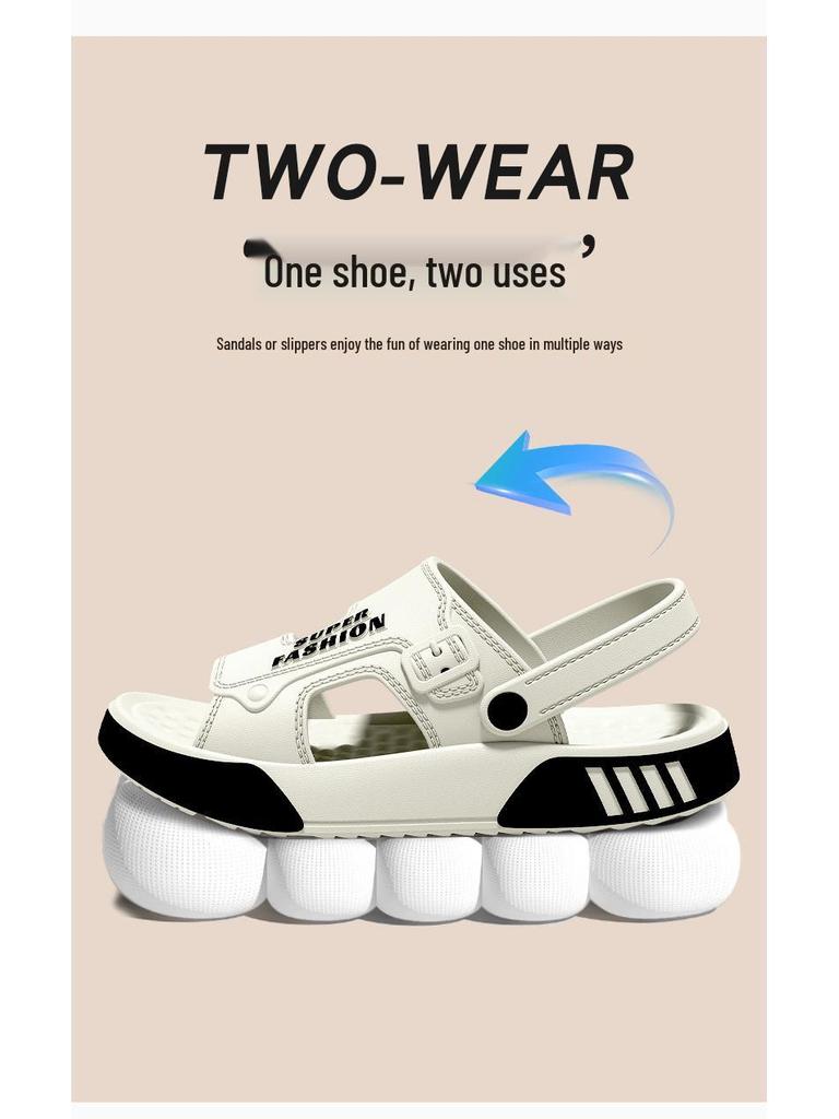 Мужские летние сандалии для вождения 2025: Износостойкая, Мягкая подошва, Двусторонняя, Нескользящая Повседневная обувь