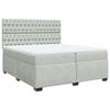 Maison Exclusive - Sommier à lattes de lit et matelas Gris clair 200x200cm Velours