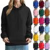 Women's Fashion Solid Color Sweatshirt Loose Casual Hooded Sweatshirt