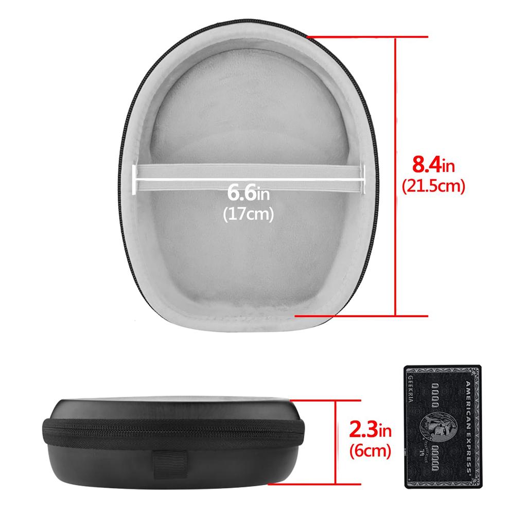 Geekria Case Sony SONY Черный чехол для наушников сумка WH-ULT900N, WH-XB700, WH-CH720n, WH-CH520, WH-CH510, WH-CH500, XB950BT, XB950N1, XB950B1, XB650BT,