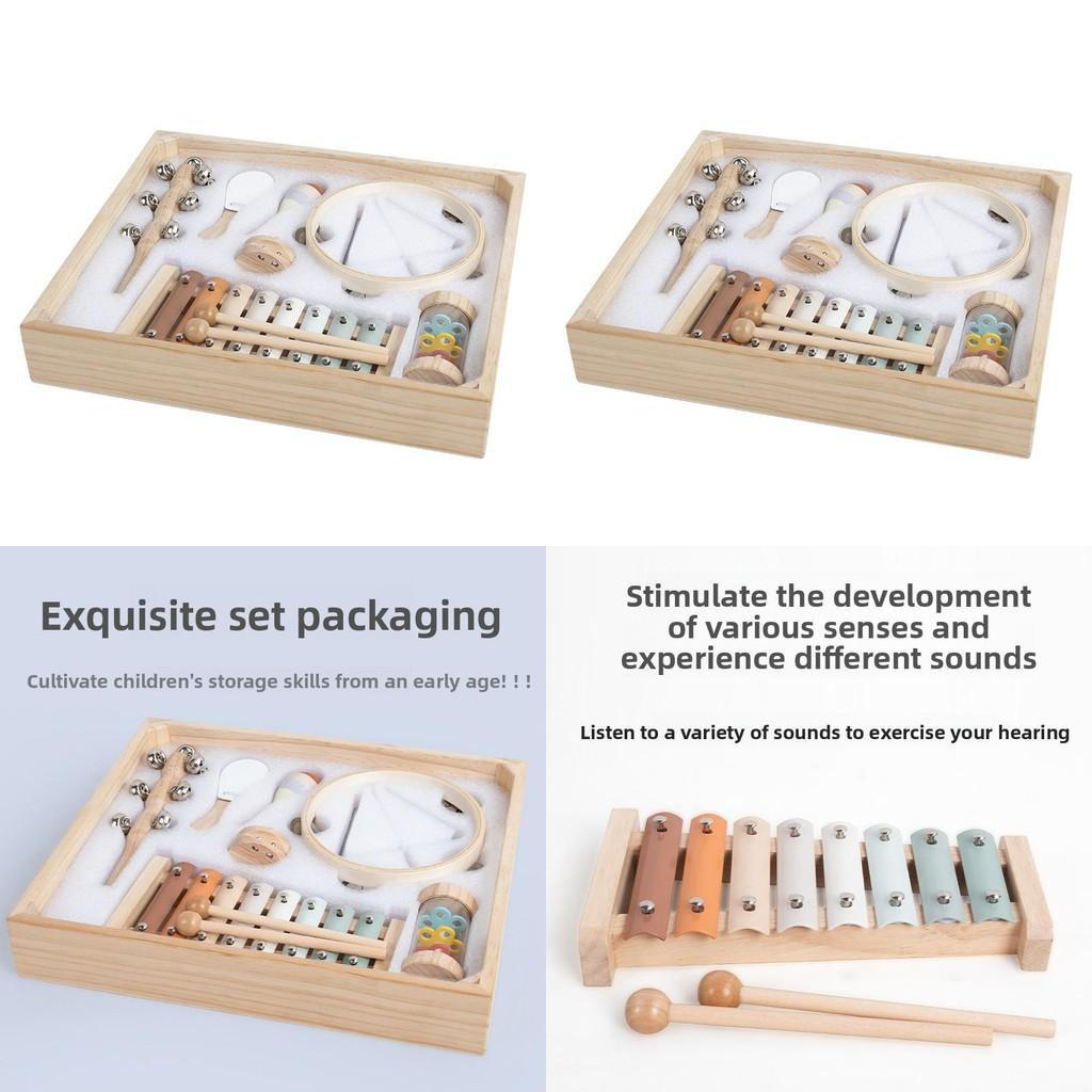 Деревянный глокеншпиль маракасы треугольник музыкальное просвещение детская головоломка игрушка для деревянной рамы и развития навыков работы руками