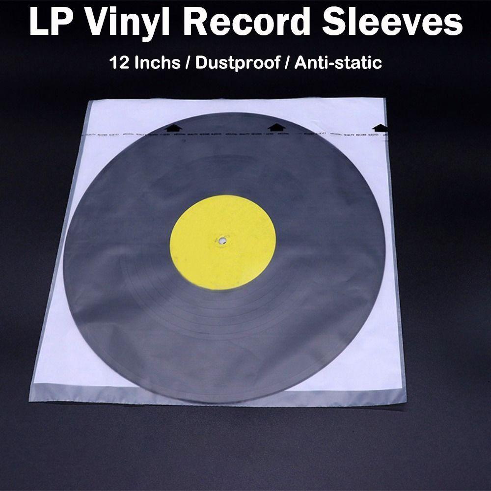 Resealable Vinyl Records Sleeve White Record Storage Bags Useful Record Protection