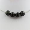 Stones and Minerals. Necklace 4 Beads Black Obsidian 8 Mm. Stainless Steel Chain Necklace Women Men. Custom Size