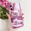For Realme 9i 4G Case RMX3491 Transparent Cute Cat Fashion Butterfly Funny Painted Casing For Real me 9i 4G Cover