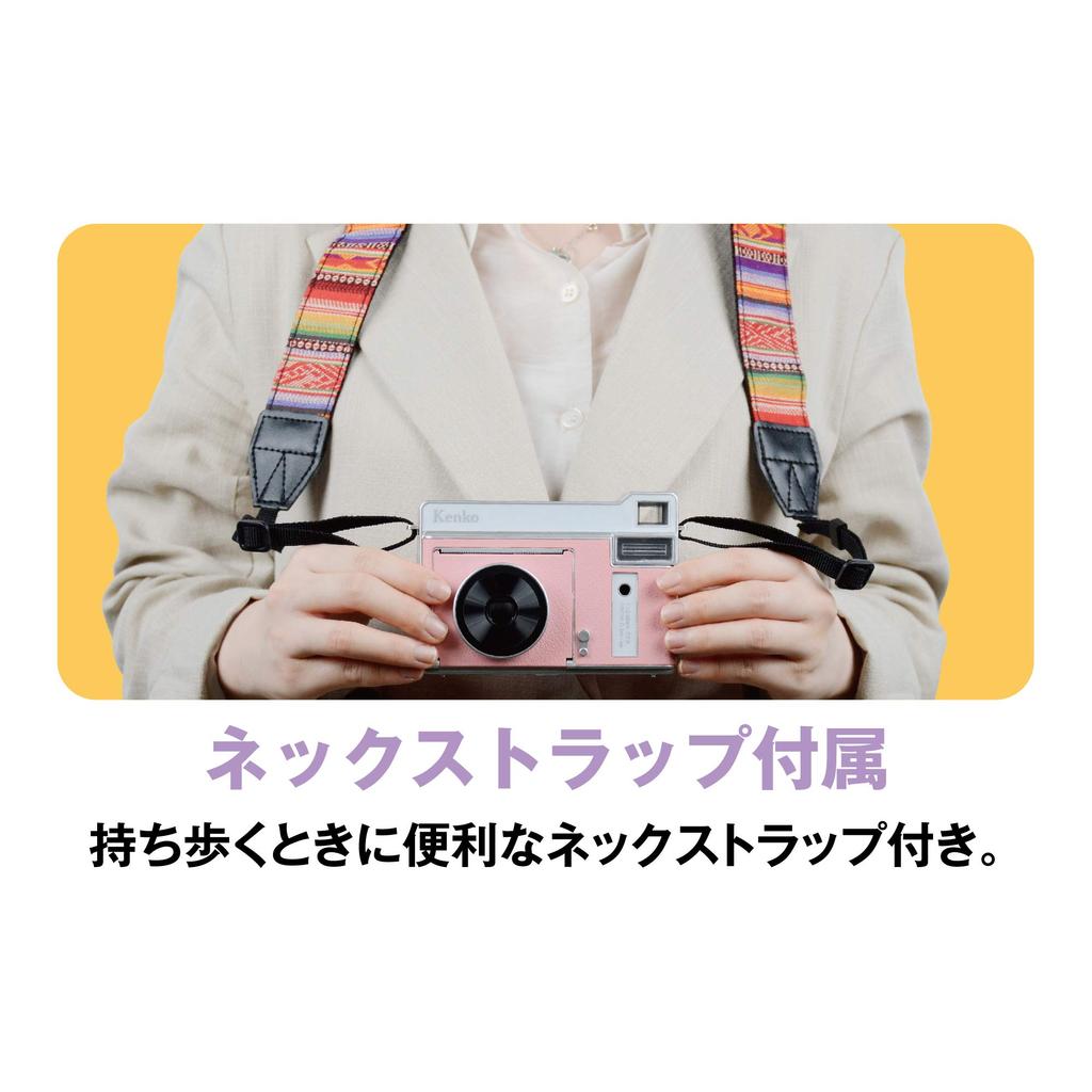 KENKO Мгновенная камера, Монохромная, Кораллово-розовая, Использует термобумагу, Вмещает примерно 80 отпечатков, Зарядка Micro USB, KC-TY01 CP
