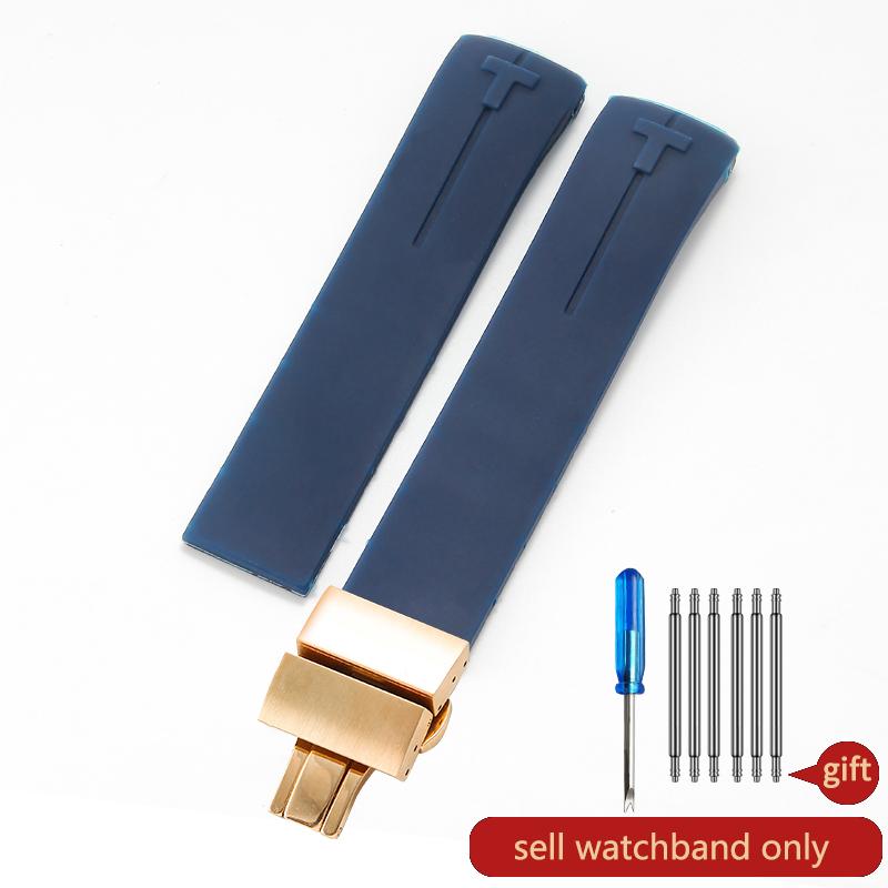 Нескользящий Высокоэластичный для Tissot T-Touch 21 20 мм Черно-Оранжевый T047 T013 T33 Специальный Интерфейс Антивозрастной Силиконовый Ремешок для Часов