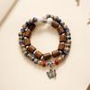 Ceramic Jewelry Forest Style Double Circle Beaded Bracelet Ethnic Style Retro Multi-layer Bohemian Jewelry for Women