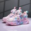 Children's light-up sneakers, new summer styles, fleece-lined for warmth, girls' shoes, lightweight running shoes for toddlers and young children