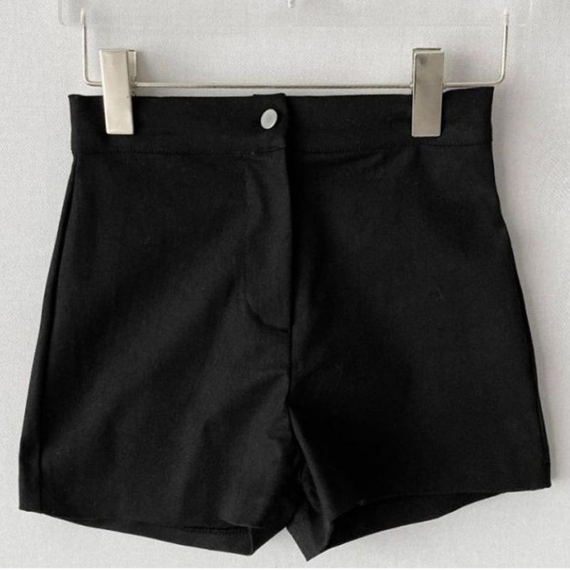 Летние тонкие шорты с высокой талией, женские корейские плотные эластичные сумки, повседневная верхняя одежда с тремя точками, шорты, женская одежда