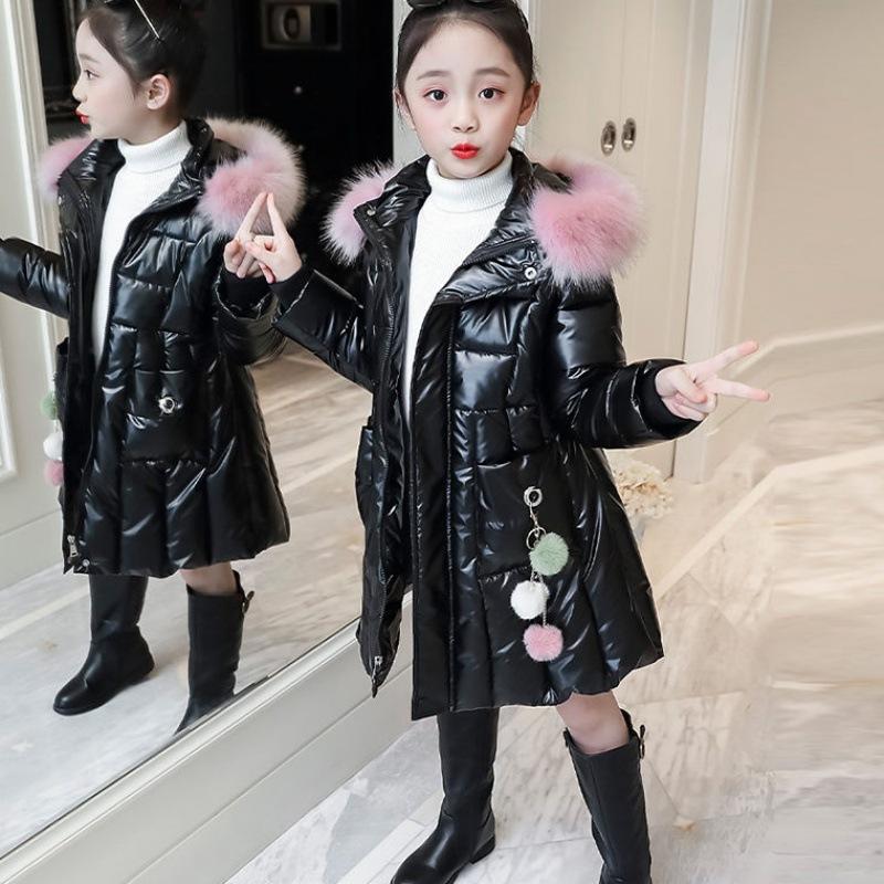 Осенне-зимняя детская куртка для девочек, непромокаемая толстая верхняя одежда с капюшоном для девочек, пальто