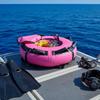 Розовый ПВХ Буй Высокой Видимости Снаряжение для Водных Видов Спорта Множество D-Колец для Фридайверов