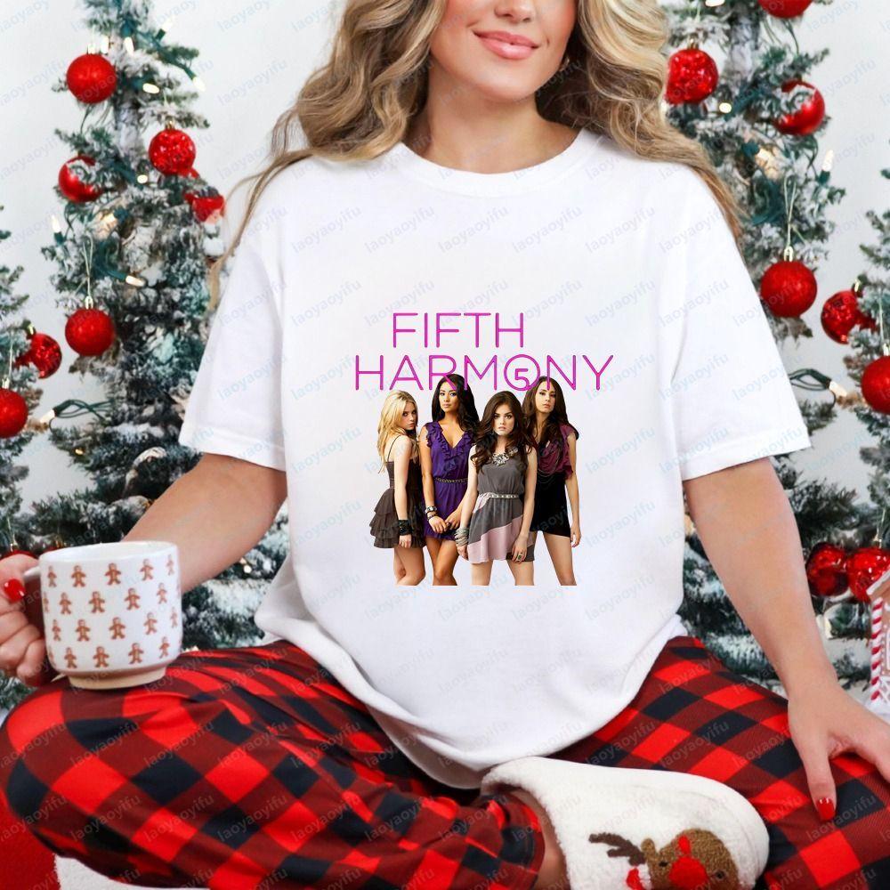 Fifth Harmony Забавная Сумасшедшая Нейтральная Классическая Хлопковая Футболка с Коротким Рукавом для Всех Унисекс и ЖенщинУнисекс (Подходит для всех возрастов)