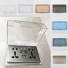 Waterproof Splash Box Socket Protector Double Sockets Electric Plug Cover Switch Protection Box