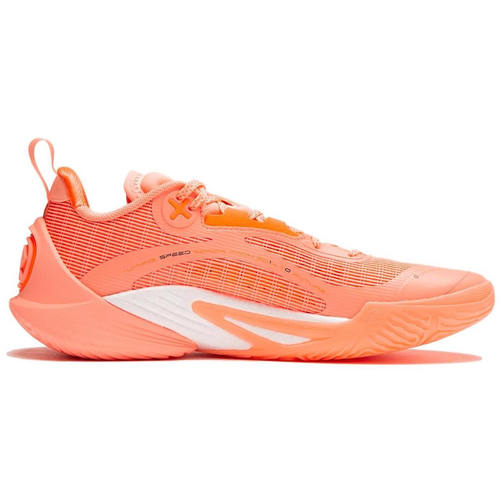 Li Ning Flash 10 Lightweight Rebound Stable Support Durable Breathable Low Top Basketball Shoes Men Sneaker Fluorescent-Orange ABAU021-3