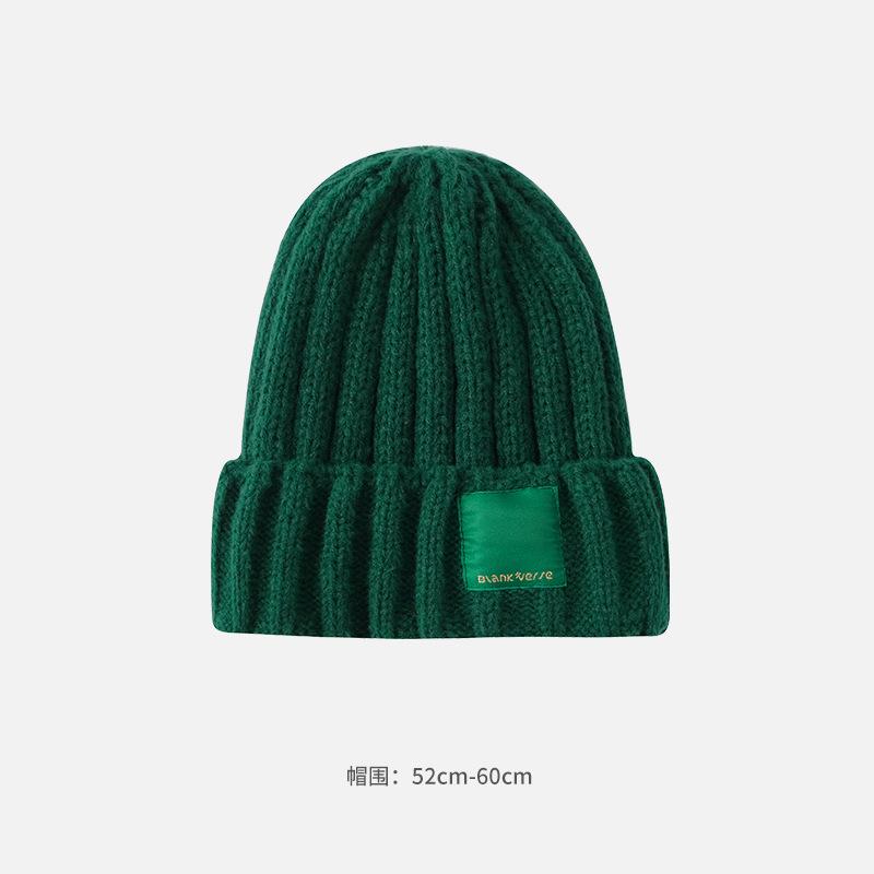 Корейская версия прямой вязаной шапки из дынной кожуры, дети показывают свои лица, молодые студенты, осенне-зимняя универсальная модная теплая шерстяная шапка пара