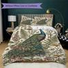 Peacock Pattern Bedding uilt Set uilt Cover Pillowcase Home Decoration Birthday Gift (1 * duvet cover + 2 * pillowcase  without core)121