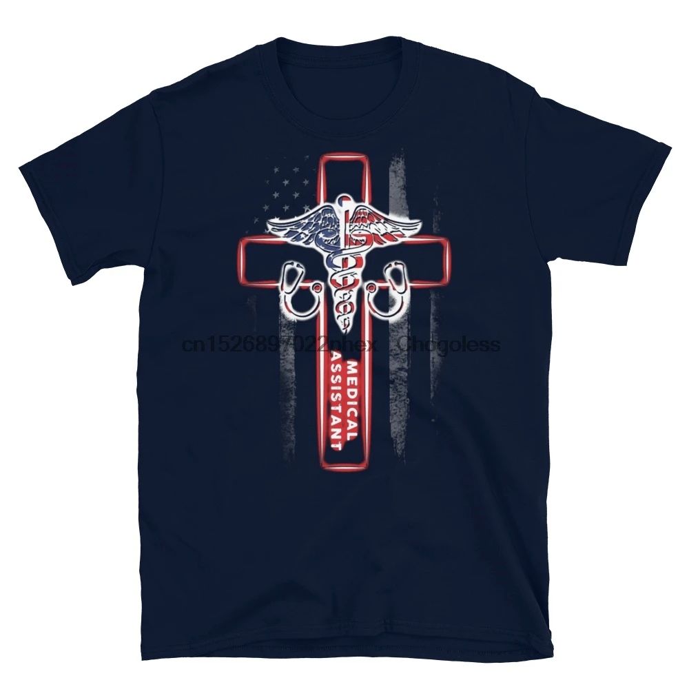 Medical Assistant Flag Cross T-Shirt