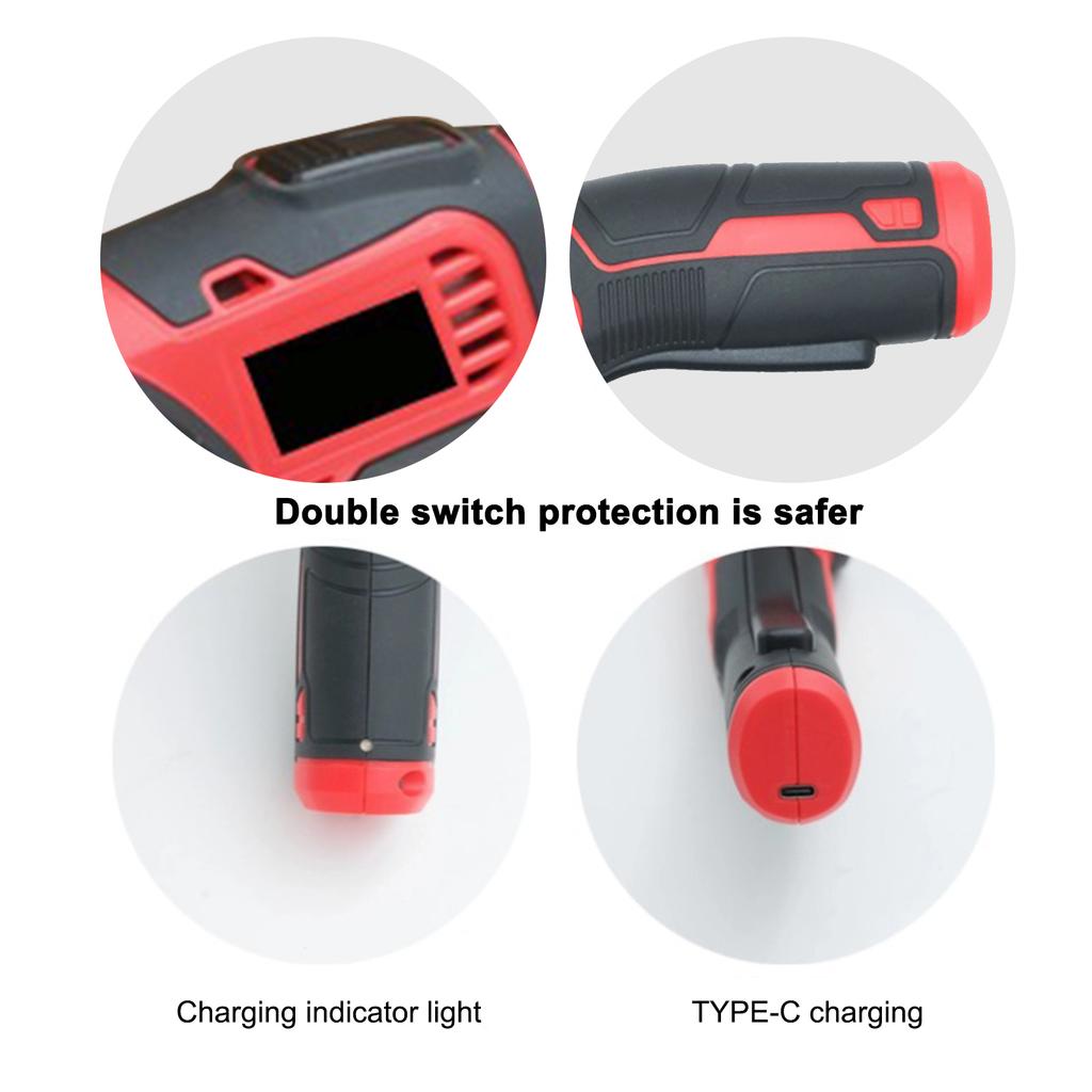 Аккумуляторные электрические ножницы 4 В 2000 мАч, перезаряжаемый резак с блокировкой безопасности 240 об/мин для картона, кожи, бумаги, войлока