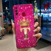 Роскошный золотой чехол-корона для Itel S15 S15 Pro Модный с инициалом от A до Z для пары Ударопрочный мягкий силиконовый черный корпус