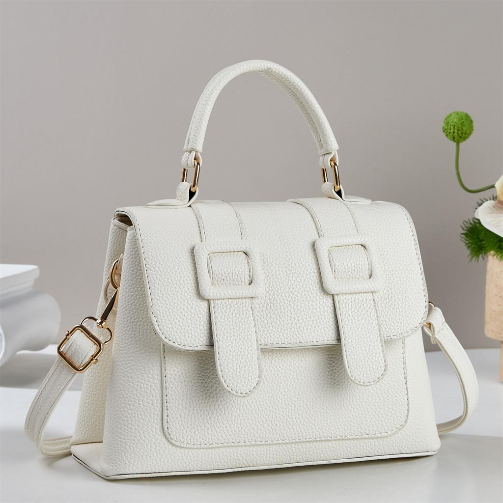 Small Square Pu Handbag With Multiple Inner Compartments For Everyday Use
