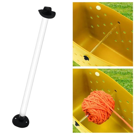 Акриловый держатель пряжи для вязания крючком с чехлами, портативный, легкий, легко собираемый держатель пряжи, вращающийся, креативный держатель клубков пряжи, диспенсер