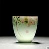 Hand-painted Teacup Ceramic Master Cup, 100ml Jade Porcelain Kung Fu Tea Set Teacup Single Cups Handmade Teaware