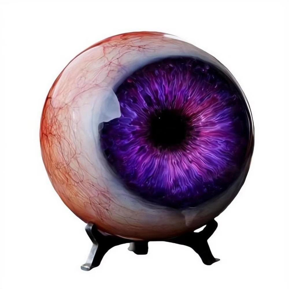 6cm Realistic Eyeball Resin Ornament with Base Creepy Eye Ball Decoration