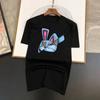 Хлопковые топы Funky Brand Bunny Funny Cartoons Short Sleeve Men Personality Street T Shirts Loose Oversize Tees Дышащие Мягкие