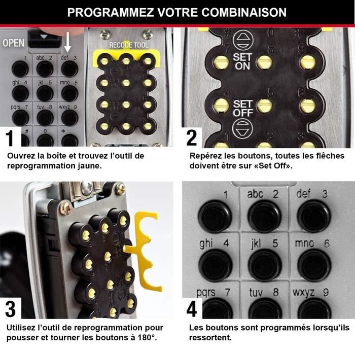 Boite à clés sécurisée - MASTER LOCK - Boutons Poussoirs - Avec Anse - Select Access Partagez vos clés en toute sécurité