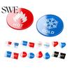 Hot Cold Marker Sign 2 Pairs Acrylic Waterproof Self-adhesive House Kitchen Bathroom Office Water Temperature Indication Round Square Warning