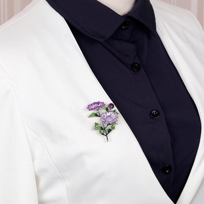 Эмаль ромашка брошь булавка воротник рубашки булавка ювелирные изделия цветы свадебная брошь подарок