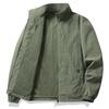 Stand-up Collar Jacket for Spring and Autumn Men's Solid Color Jacket for Middle-aged and Young People Loose Simple Large Size Top Versatile