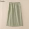 ZANZEA Женские элегантные повседневные миди-юбки однотонной расцветки