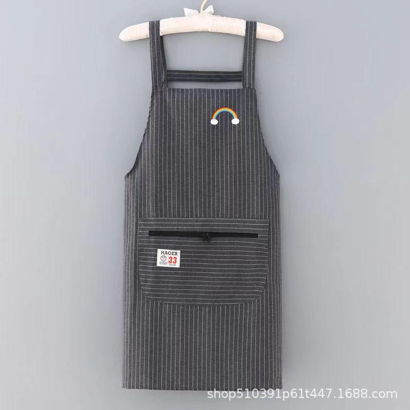 Women's Pure Cotton Fashion Apron - Breathable, Oil-Proof, and Dirt-Resistant Kitchen Wear