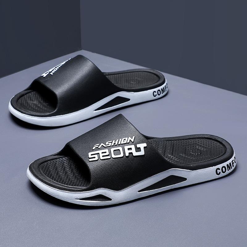 New Men's Slippers Summer Wear Sports Trend Couple Home Bathroom Soft Bottom Home Men's Cool Slippers