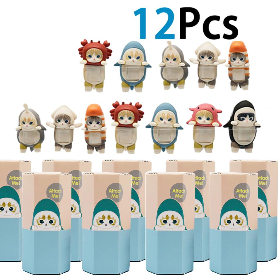 Новая Слепая Коробка Mofusand Хипперс Мини-фигурка Акула-Кот Фигурка Действия Игрушки Для Фанатов Детей Рождественский Подарок