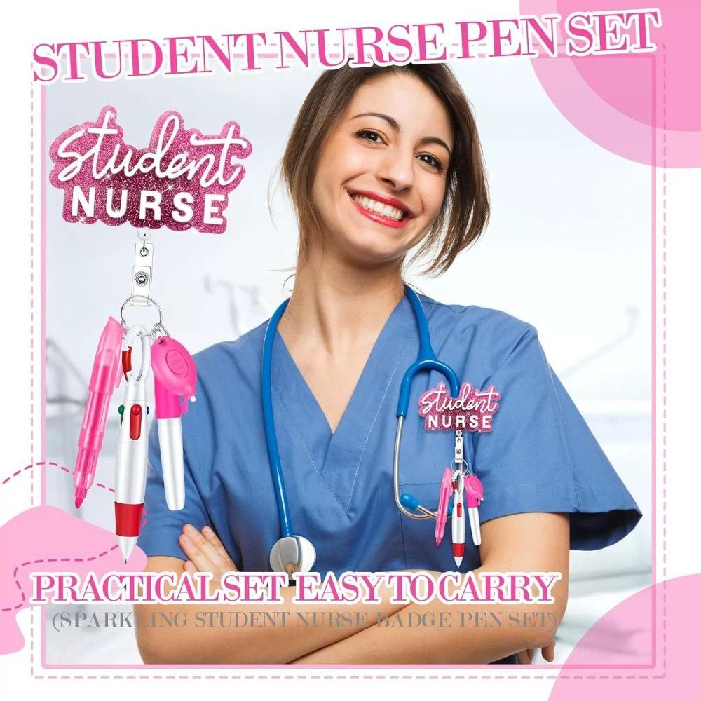 Портативный набор ручек для медсестры Выдвижной зажим для бейджа медсестры Модный держатель для бейджа-катушки