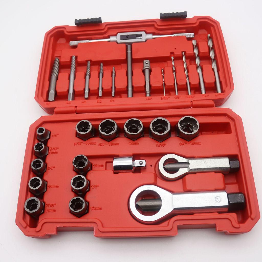 Набор из 14 экстракторов гаек и винтов для поврежденных и некомплектных крепежей