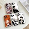 Чехол для телефона H-HITMAN REBORN Для iPhone 17,16,15,14,13,12,11 X XR Plus, Мягкий силиконовый черный чехол