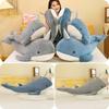 Cute Whale Plush Toy Pillow For Girls Soft And Cozy Stuffed Animal Doll For Bedtime Leg Support Grey
