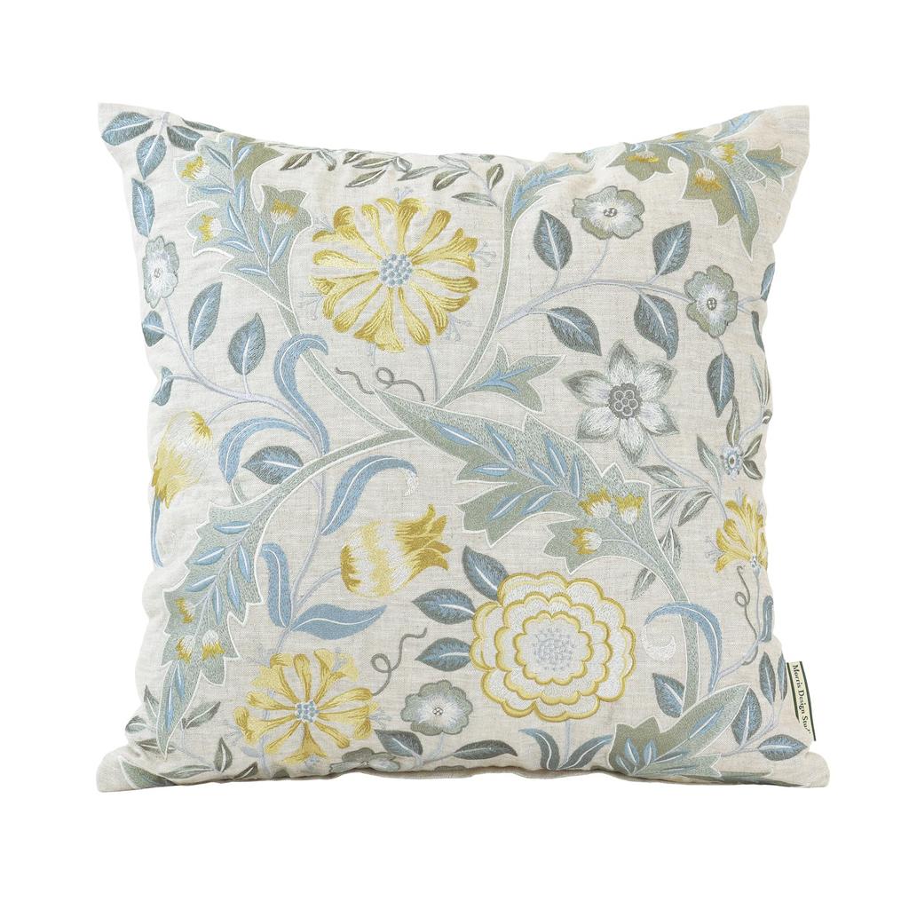 Morris Design Studio Синяя подушка Wilhelmina от Kawashima Selkon Textiles Чехол, 45x45см, LL1745,
