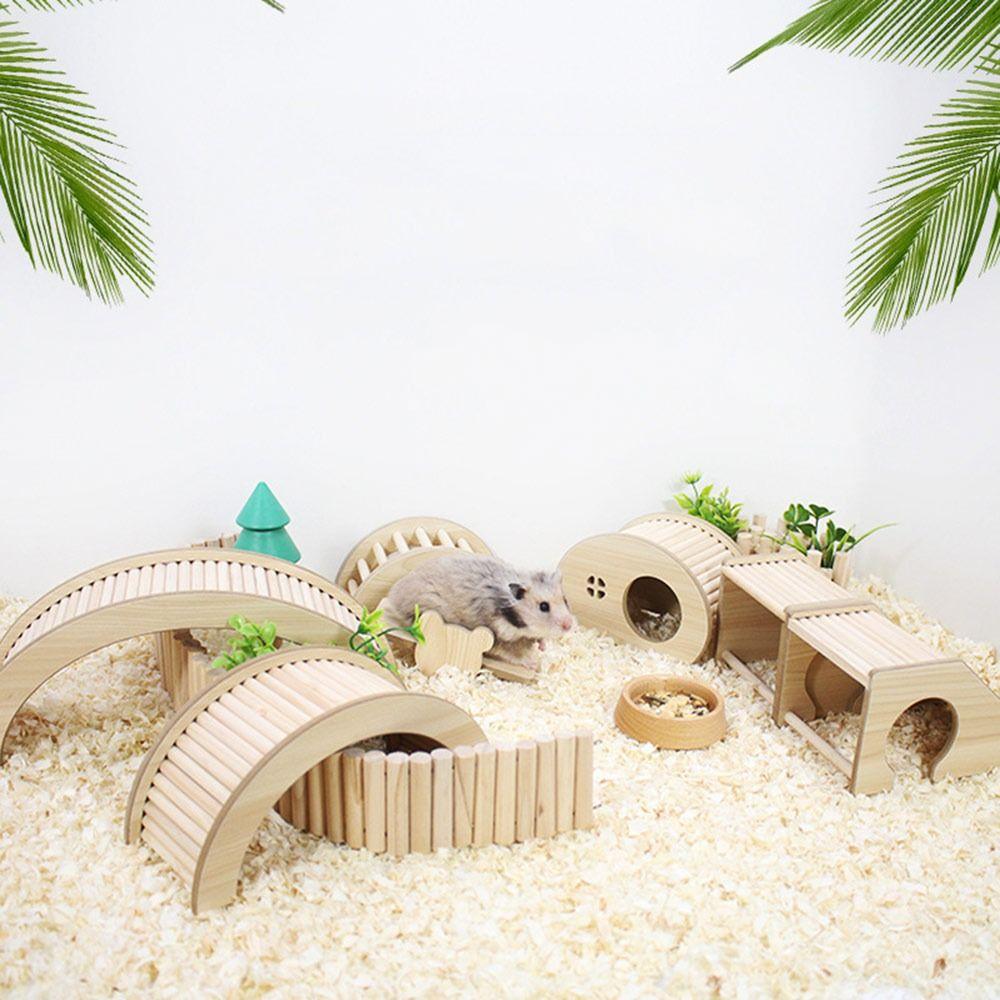 with Hiding Hole Hamster Climbing Ladder for Guinea Pigs Rats Small Animals