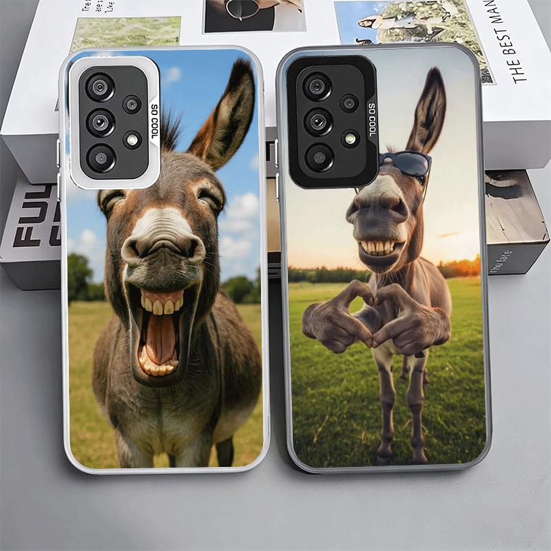 Забавный Осел Животное Ударопрочный Чехол для Телефона для Samsung A17 A16 A15 A14 A37 A57 A36 A56 A26 A35 A55 A25 A34 A54 A24 A13 A23 A33 A5