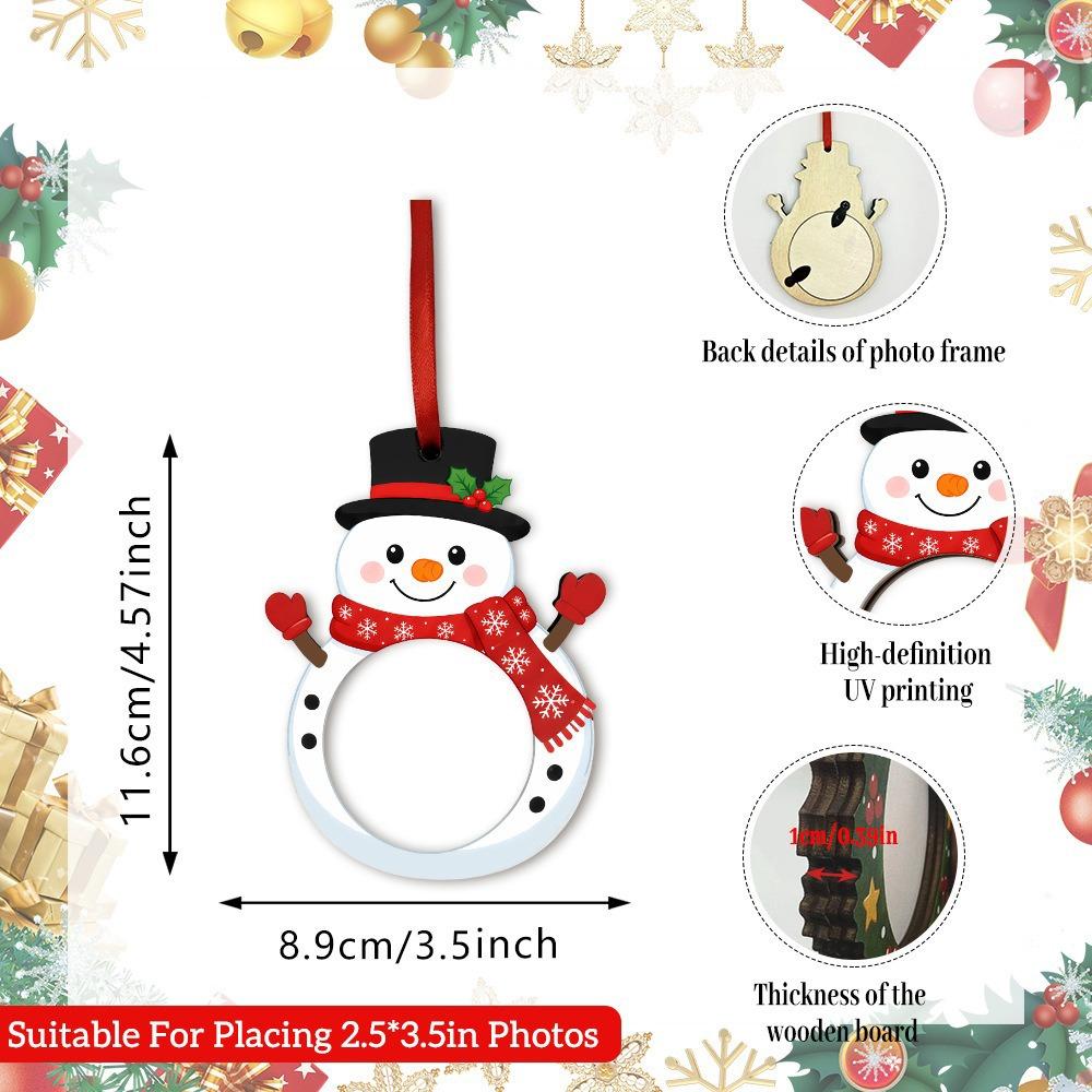 Bulk Set Christmas Photo Frame Hanging Rope DIY Pendant Decoration For Dinner Party